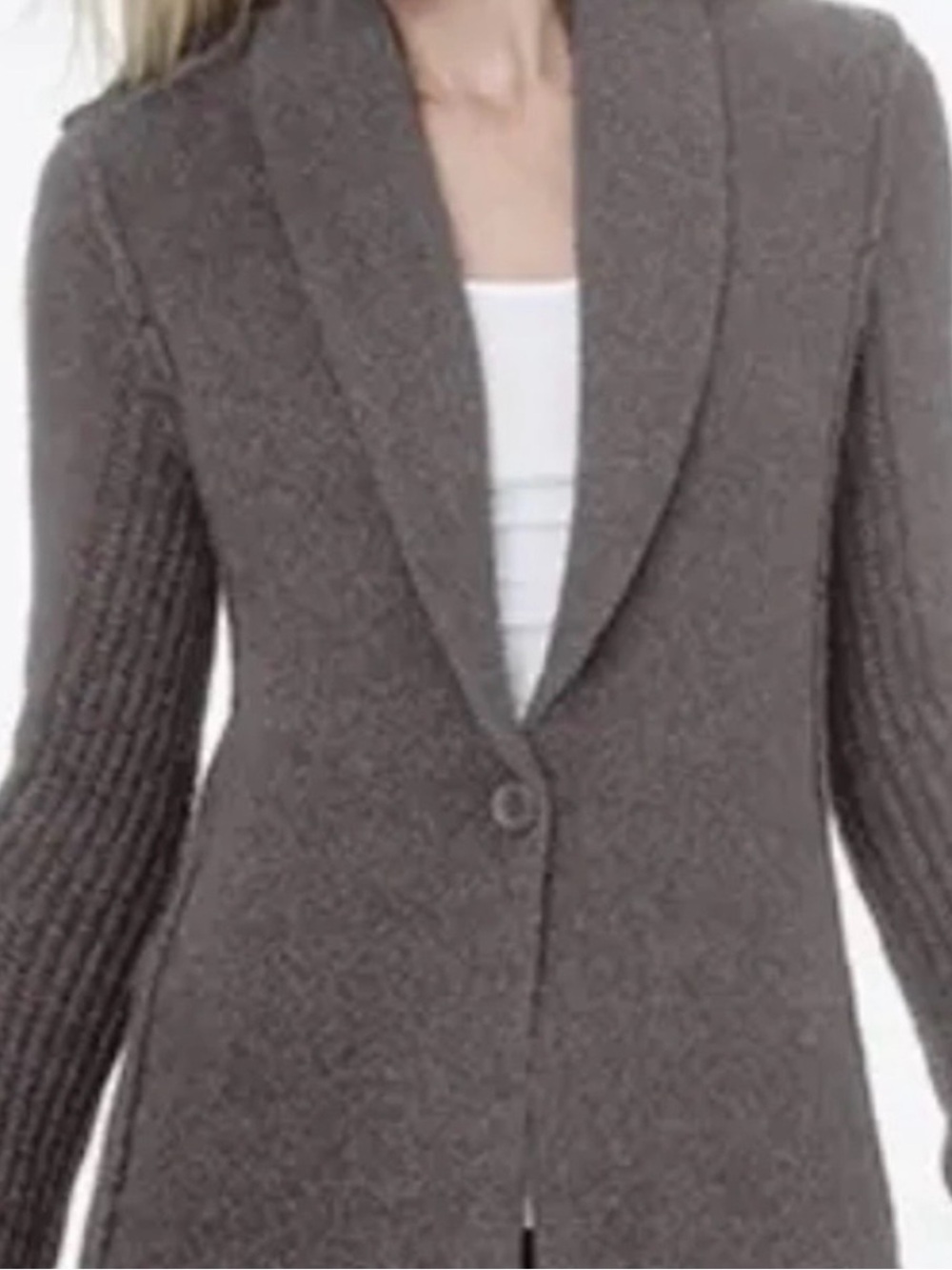 James Perse Grey Linen Blend Cardigan